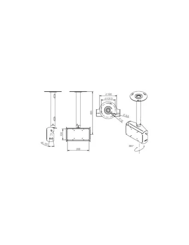EUROMET 13300 Soporte de techo para pantalla Vesa Max 200x100 EUROMET EUR13300 | MusicGoodDeal 2