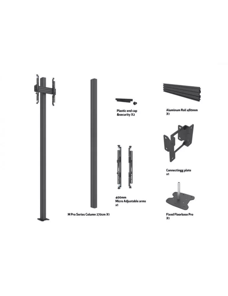 MULTIBRACKETS 0303 Floor support to fix Multibrackets Flormount Column Pro MBFC1U Micro aj. REF  MULTIBRACKETS MUL0303 | Music