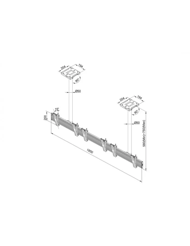 MULTIBRACKETS 5662 Menu Board Mount Pro MBC3X1U - 3 screens 32 - 42  VESA Max 200x200 MULTIBRACKETS MUL5662 | MusicGoodDeal