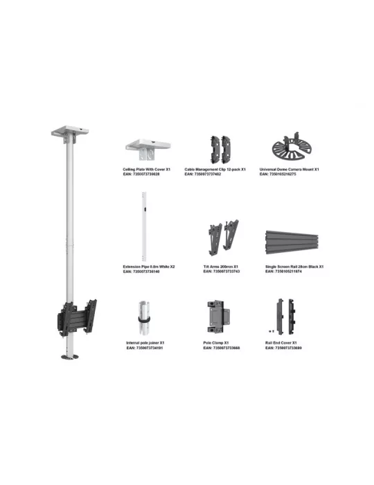 MULTIBRACKETS 6589 Support plafond Multibrackets Ceiling Mount Pro CCTV MBC1U - VESA Max 200 MULTIBRACKETS MUL6589 | MusicGood