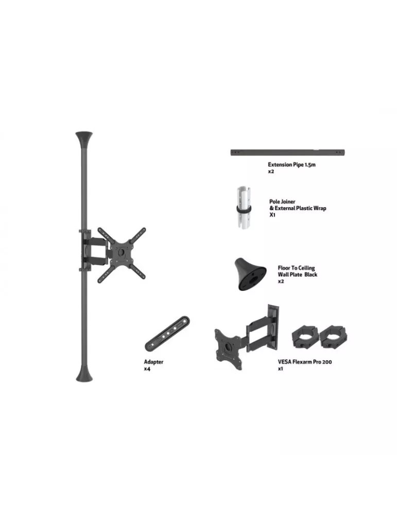 MULTIBRACKETS 6409 Support sol plafond Multibrackets Floor to Ceiling Mount Pro MBFC1F - screen 32 -55  VESA Max 400x400 MULTI