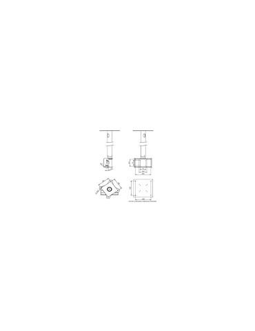 EUROMET 08609 Support plafond   Ecran Vesa Max 200x200 2