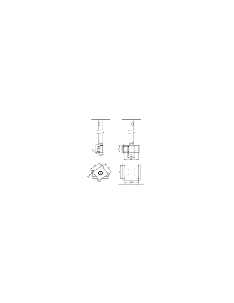 EUROMET 08609 Vesa Max 200x200 screen ceiling mount EUROMET EUR08609 | MusicGoodDeal