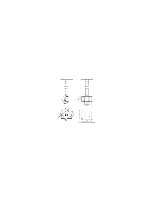 EUROMET 08609 Soporte de techo para pantalla Vesa Max 200x200 EUROMET EUR08609 | MusicGoodDeal