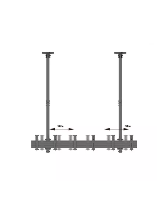 MULTIBRACKETS 2260 Support plafond Menuboard Multibrackets MBC3X1U Ceiling Mount Pro - 3 écrans 27"- 32" VESA Max 200x200