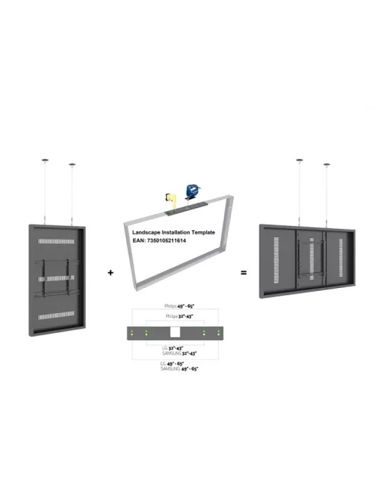 MULTIBRACKETS 3717 Caisson avec Elingues Multibrackets Enclosure 65  Wire Medium Black MULTIBRACKETS MUL3717 | MusicGoodDeal