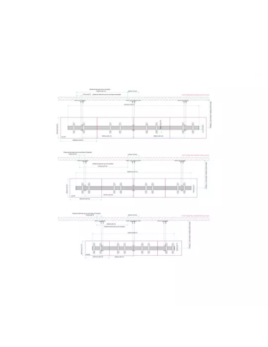 MULTIBRACKETS 6473 Menuboard Multibrackets Menu Board Mount Pro MBC4X1U - 4 screens 32 -50  VESA Max 300x300 MULTIBRACKETS MUL
