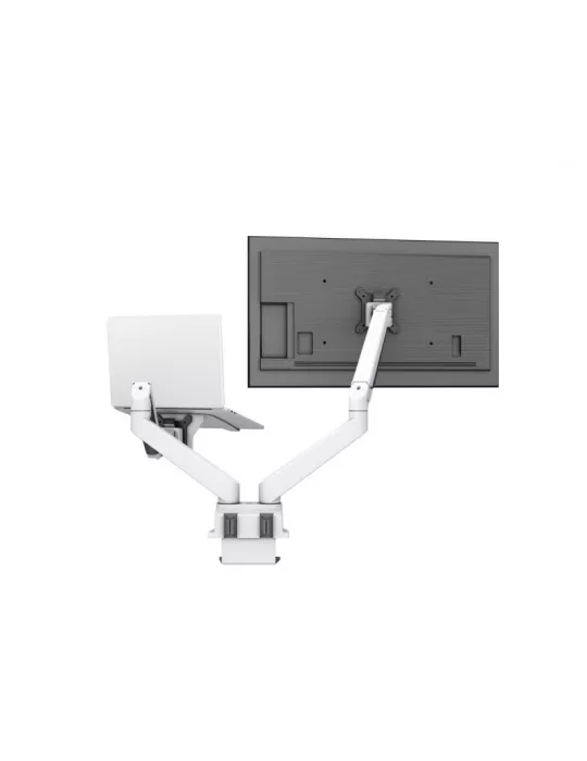MULTIBRACKETS 1898 Support de table avec support ordinateur Multibrackets Gas Lift Arm Dual Arm w. Laptop Holder - écran 15"- 3