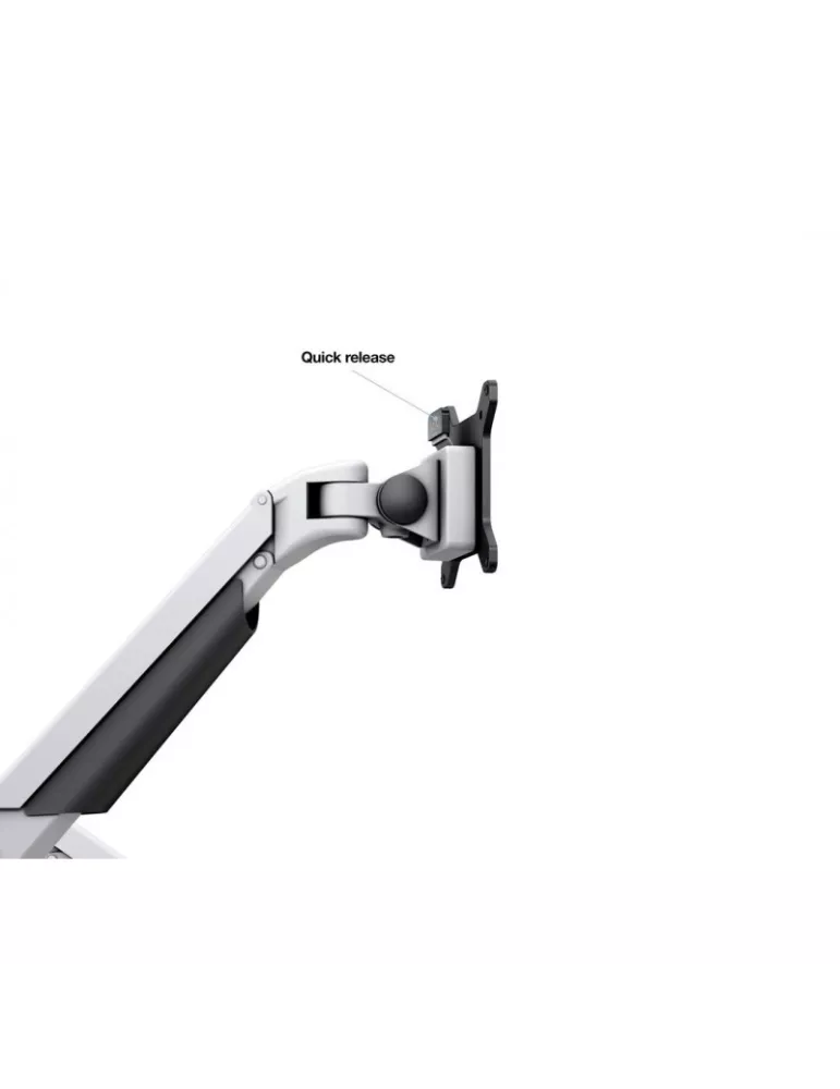MULTIBRACKETS 1898 Table stand with computer support Multibrackets Gas Lift Arm Dual Arm w. Laptop Holder - 15 - 32  screen VE