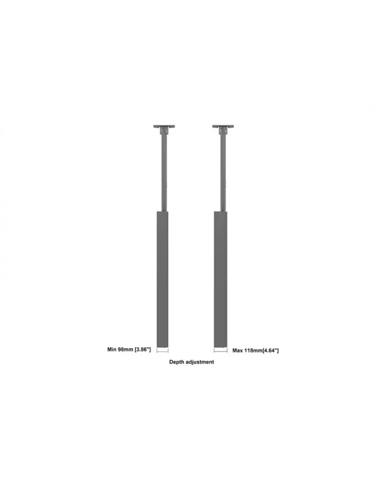 MULTIBRACKETS 7036 Caisson avec support plafond Multibrackets Enclosure 55" High Brightness Ceiling Medium - écran 55" VESA Max