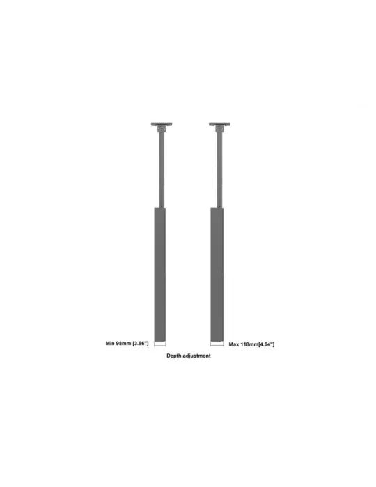 MULTIBRACKETS 7036 Caisson avec support plafond Multibrackets Enclosure 55" High Brightness Ceiling Medium - écran 55" VESA Max