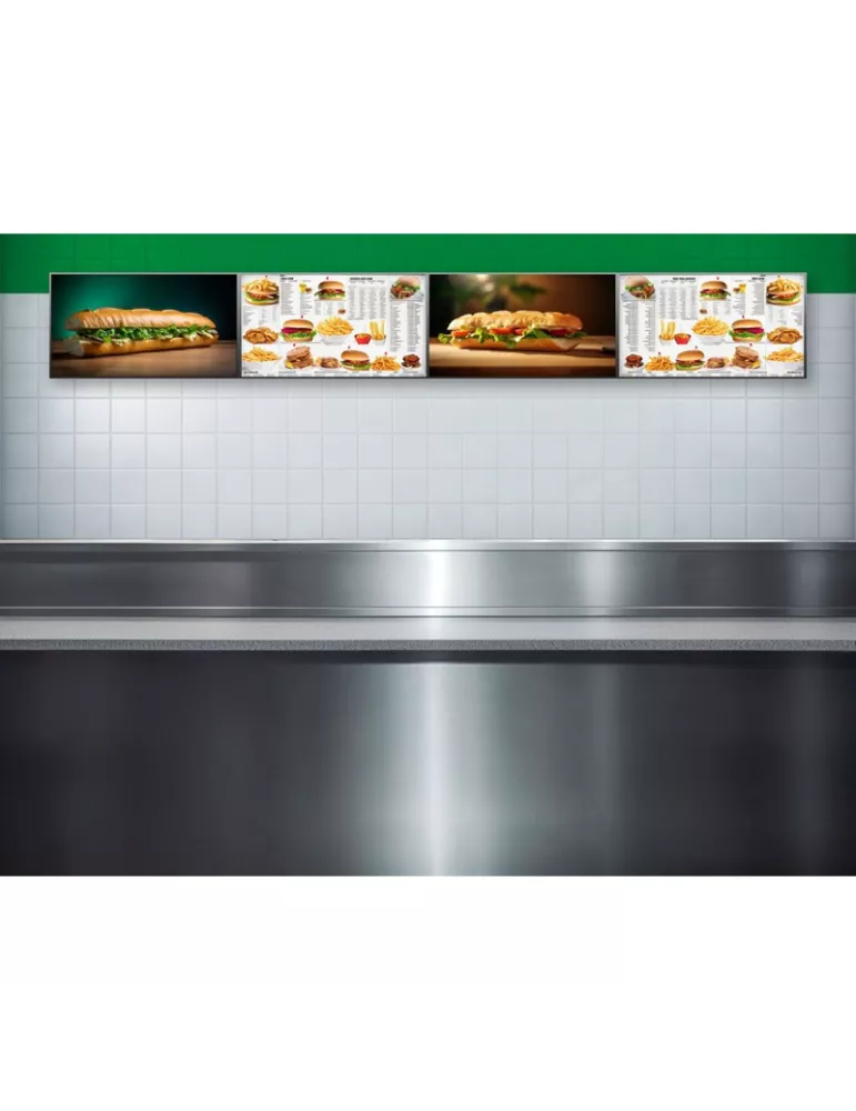MULTIBRACKETS 6046 Soporte mural Multibrackets Menu Board Wall Mount Pro MBW4X1U - 4 pantallas 32 -50  VESA Max 300x300 MULTIB