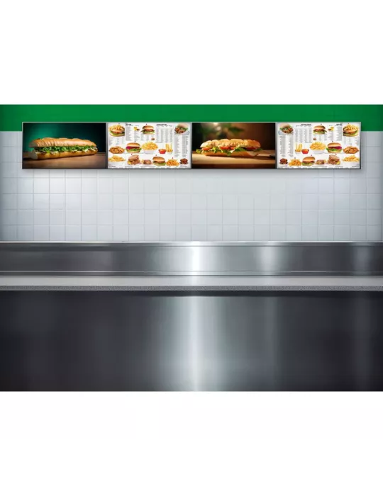MULTIBRACKETS 6046 Multibrackets Menu Board Wall Mount Pro MBW4X1U - 4 screens 32 -50  VESA Max 300x300 MULTIBRACKETS MUL6046