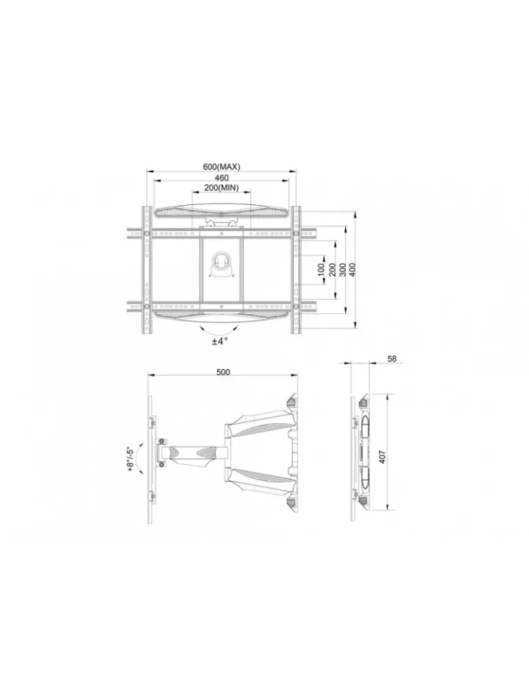MULTIBRACKETS 6317 VESA Flexarm XL Full Motion Dual Wandhalterung 600x400 Ref   MULTIBRACKETS MUL6317 | MusicGoodDeal