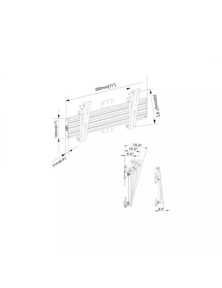 MULTIBRACKETS 7024 Multibrackets Wallmount Pro MBW1U Tilt 200 Black - 17 -42  screen VESA Max 200x200 MULTIBRACKETS MUL7024 |