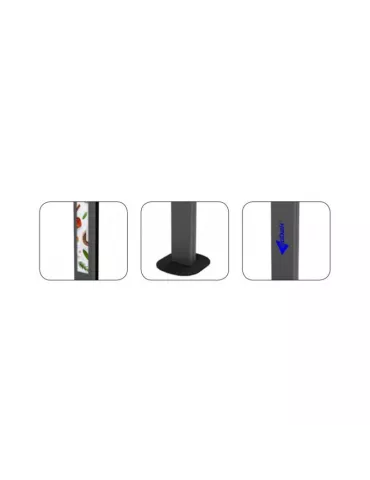 EDBAK ITSV03 Support sol sur socle   NOIR pour tablette 10'-19' 2