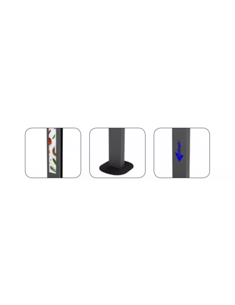 EDBAK ITSV03 Support sol sur socle   NOIR pour tablette 10'-19'