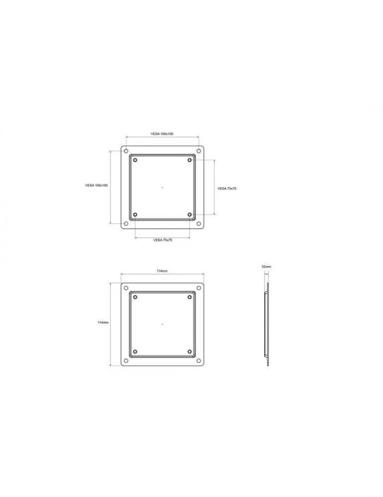 MULTIBRACKETS 2888 Platte Erweiterung VESA-Adapter Multibrackets VESA Mount Adapter Plate Vesa Max 100x100 MULTIBRACKETS MUL28