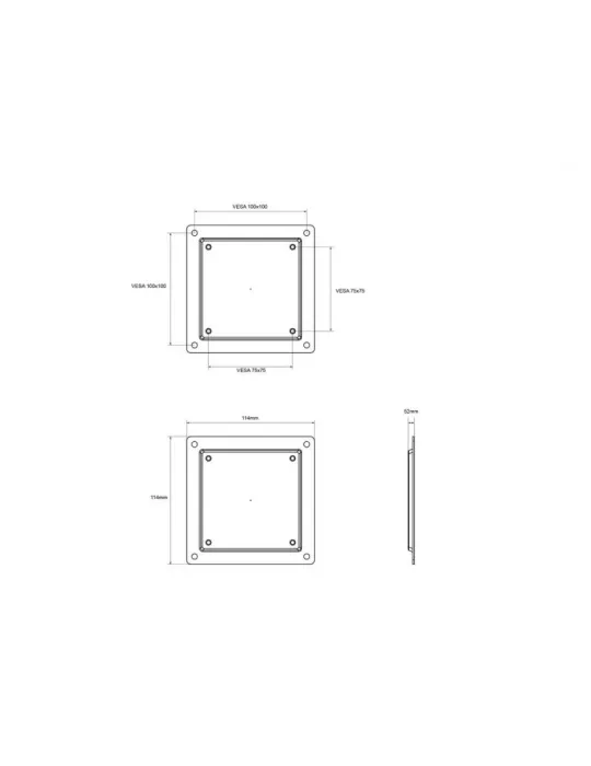 MULTIBRACKETS 2888 Plaque extension adaptateur VESA Multibrackets VESA Mount Adapter Plate Vesa Max 100x100
