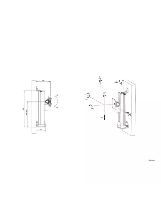 MULTIBRACKETS 3236 Multibrackets Wallmount HD Single - 32 -50  screen VESA Max 100x100 MULTIBRACKETS MUL3236 | MusicGoodDeal