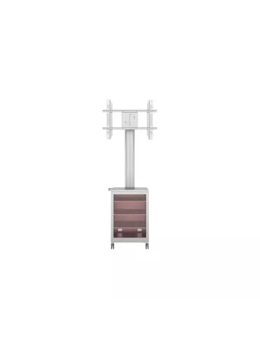 MULTIBRACKETS 7754 Support mobile Multibrackets Public Display Stand 180 Dual MediaBox4 Silver - screen 40 -75  VESA 800x400 M 2