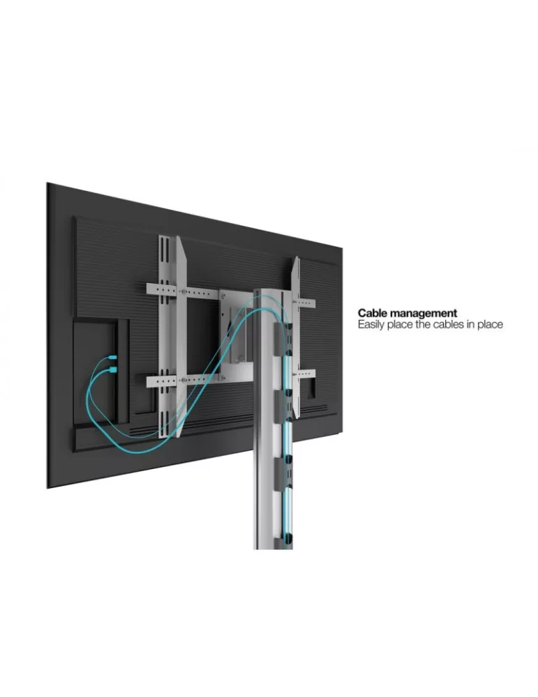 MULTIBRACKETS 7754 Support mobile Multibrackets Public Display Stand 180 Dual MediaBox4 Silver - screen 40 -75  VESA 800x400 M