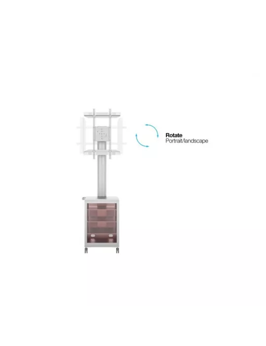 MULTIBRACKETS 7754 Support mobile Multibrackets Public Display Stand 180 Dual MediaBox4 Silver - écran 40"-75" VESA 800x400