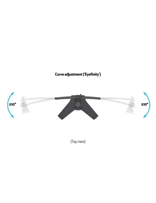 MULTIBRACKETS 4999 Support de table Multibrackets VESA Desktopmount Triple Arm - écran 15" - 24" Vesa Max 100x100