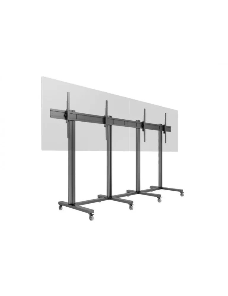 MULTIBRACKETS 3026 Mobiler Ständer Multibrackets Public Display Stand 210 Dual Black - 2 Bildschirme 70 -110  VESA Max 1200x90
