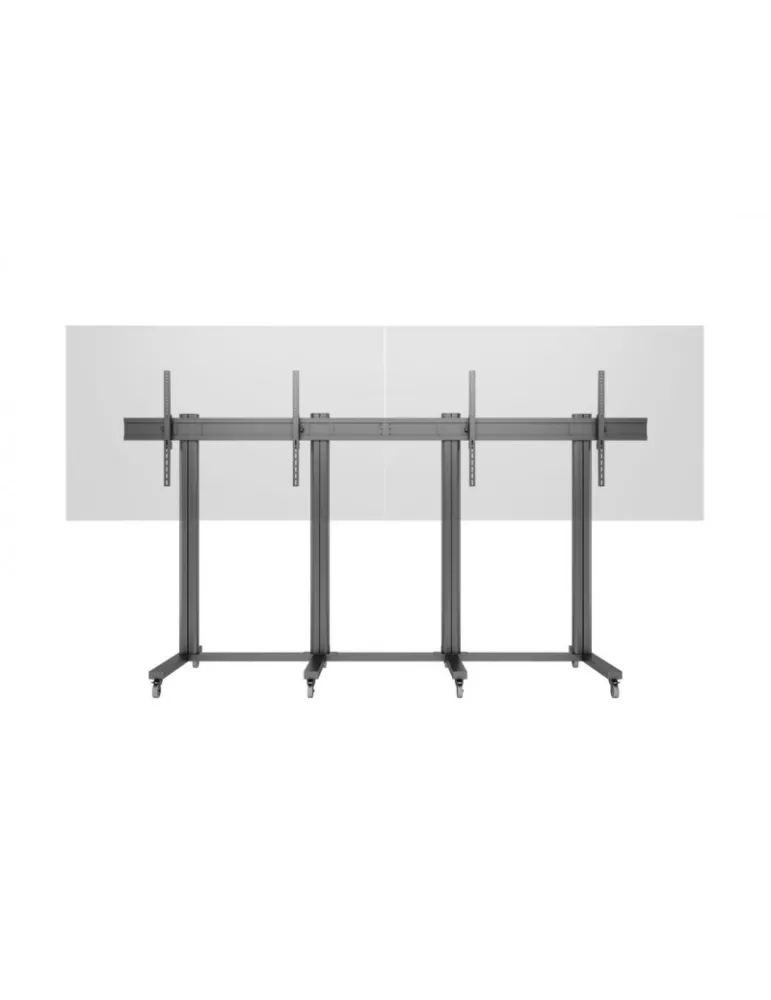 MULTIBRACKETS 3026 Support mobile Multibrackets Public Display Stand 210 Dual Black - 2 écrans 70"-110" VESA Max 1200x900