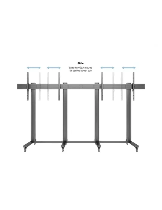 MULTIBRACKETS 3026 Support mobile Multibrackets Public Display Stand 210 Dual Black - 2 écrans 70"-110" VESA Max 1200x900
