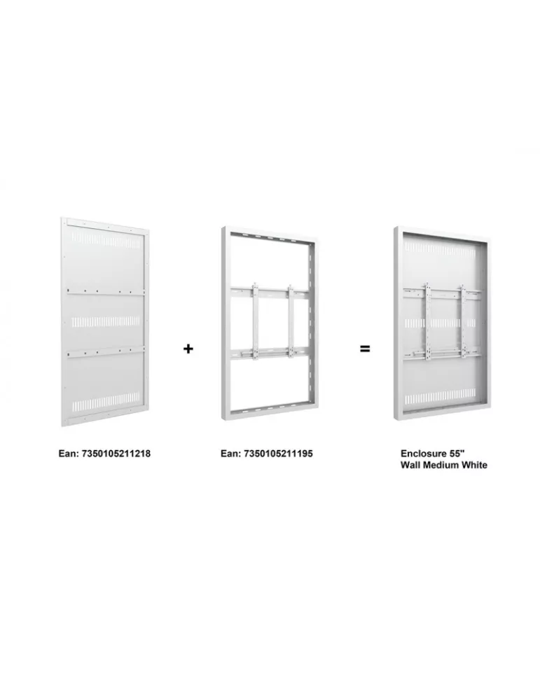 MULTIBRACKETS 1195 Caisson Multibrackets Enclosure 55" Wall Medium White - VESA Max 600x400