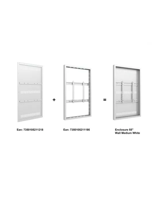 MULTIBRACKETS 1195 Caisson Multibrackets Enclosure 55" Wall Medium White - VESA Max 600x400