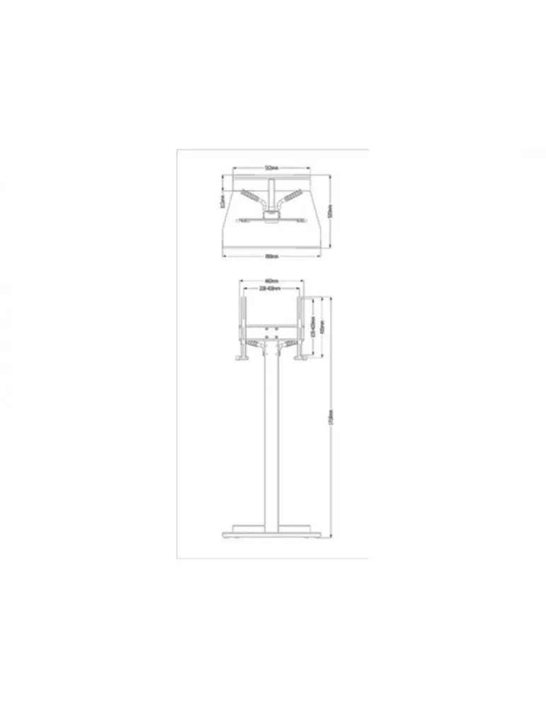 MULTIBRACKETS 2364 Beweglicher neigbarer Bodenständer Multibrackets Tilt   Roll Floorstand - 32  bis 55  Bildschirm VESA Max 4