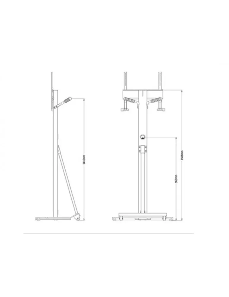 MULTIBRACKETS 2364 Support sol mobile inclinable Multibrackets Tilt   Roll Floorstand - 32  to 55  screen VESA Max 400x400 MUL