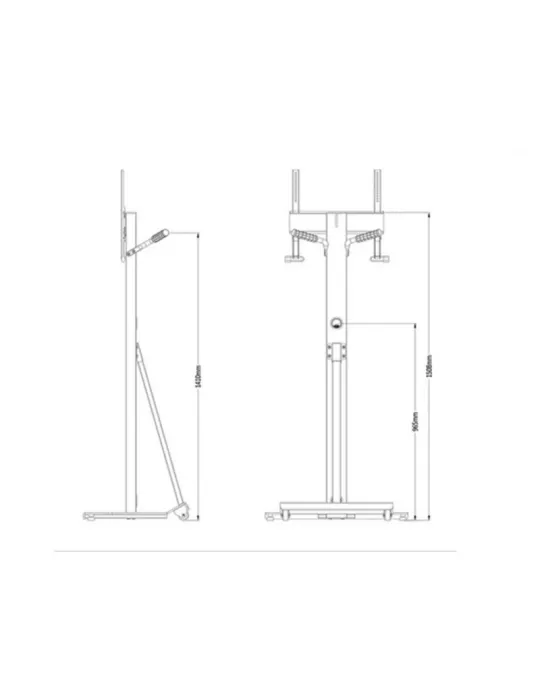 MULTIBRACKETS 2364 Soporte sol móvil inclinable Multibrackets Tilt   Roll Floorstand - pantalla 32  a 55  VESA Max 400x400 MUL