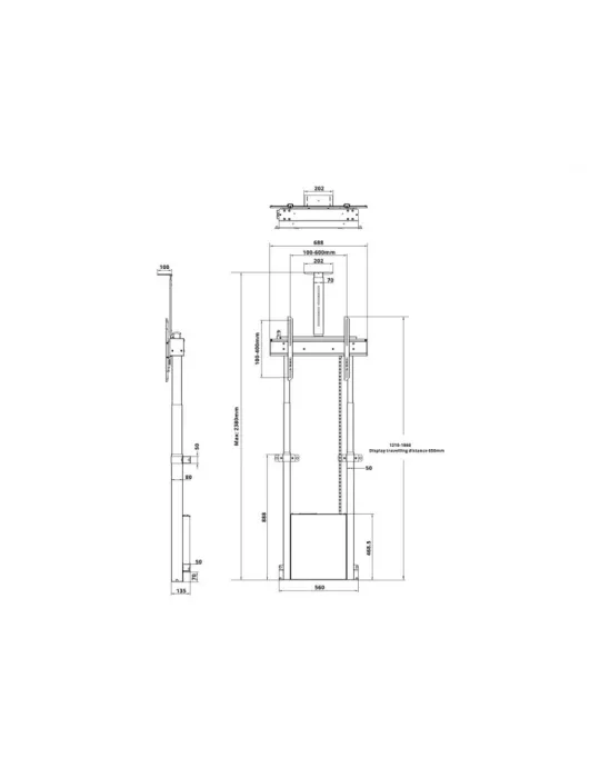 MULTIBRACKETS 8069 Soporte de pared motorizado 42-100   REF  MULTIBRACKETS MUL8069 | MusicGoodDeal