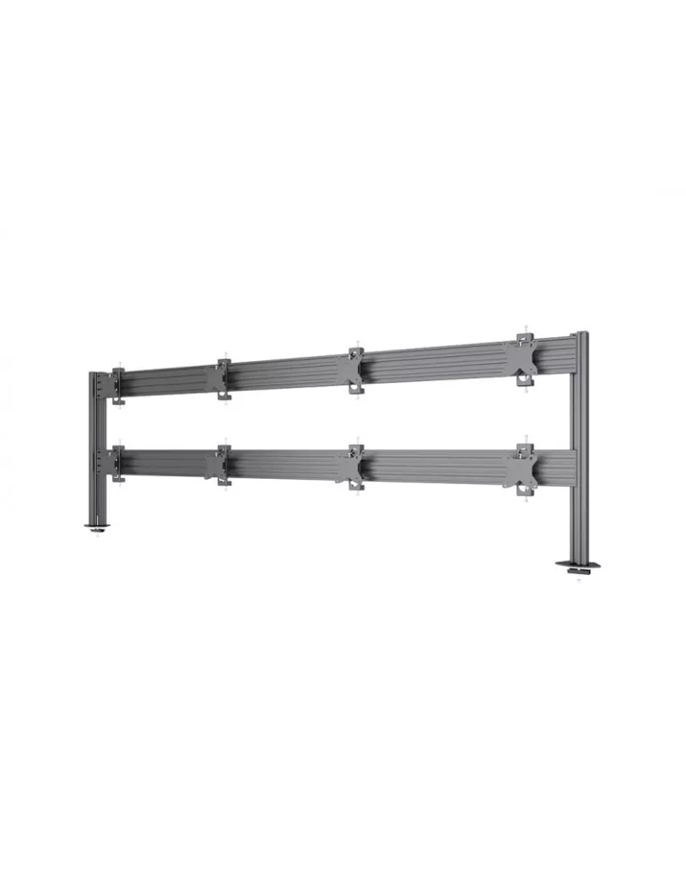 MULTIBRACKETS 5964 Support de table Multibrackets Deskmount Colonne Pro 4x2 MBDM4x2U - 8 écrans 32" VESA Max 100x100