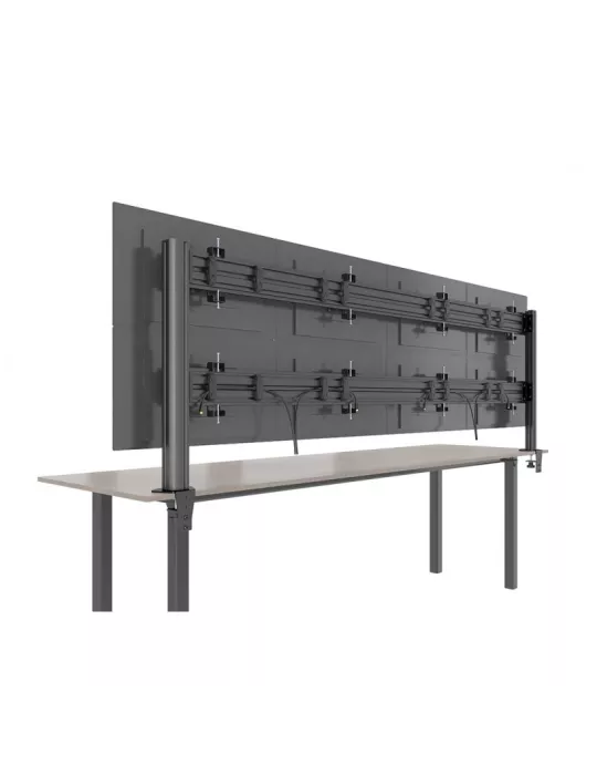 MULTIBRACKETS 5964 Support de table Multibrackets Deskmount Colonne Pro 4x2 MBDM4x2U - 8 écrans 32" VESA Max 100x100