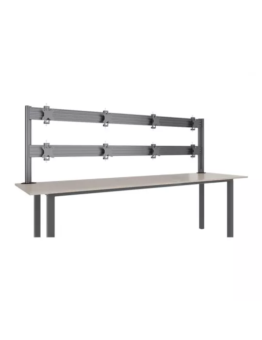 MULTIBRACKETS 5964 Support de table Multibrackets Deskmount Colonne Pro 4x2 MBDM4x2U - 8 écrans 32" VESA Max 100x100