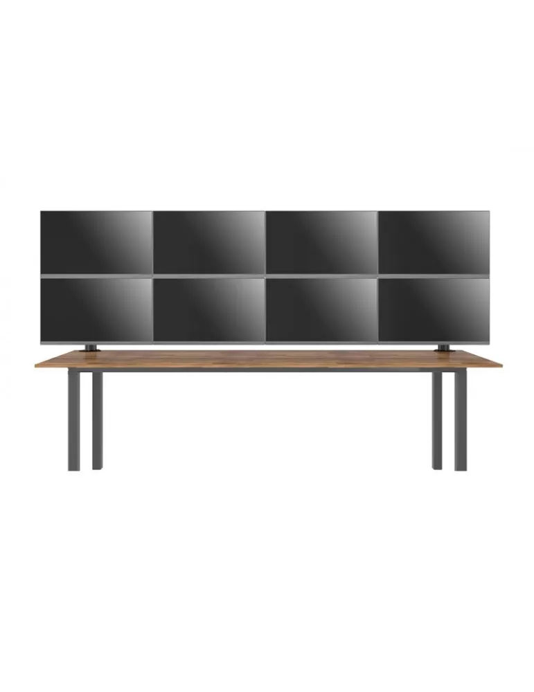 MULTIBRACKETS 5964 Support de table Multibrackets Deskmount Colonne Pro 4x2 MBDM4x2U - 8 écrans 32" VESA Max 100x100