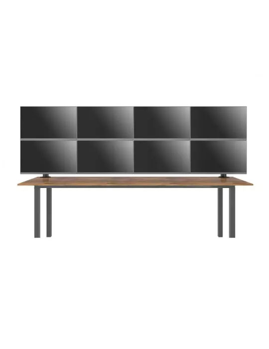 MULTIBRACKETS 5964 Support de table Multibrackets Deskmount Colonne Pro 4x2 MBDM4x2U - 8 écrans 32" VESA Max 100x100