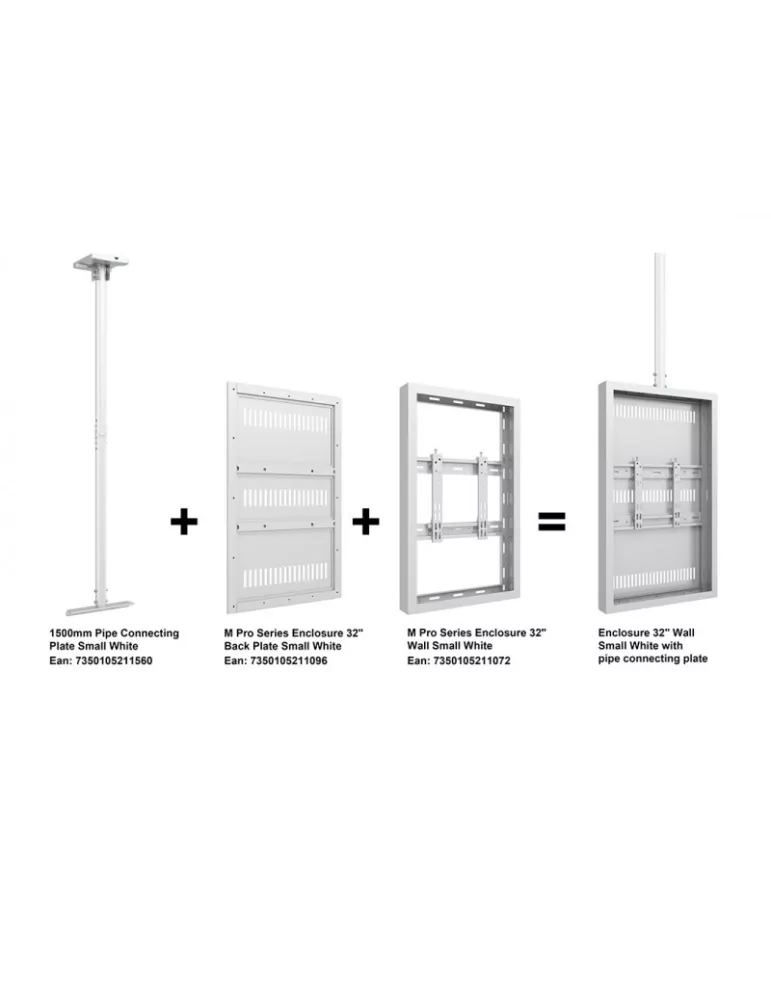 MULTIBRACKETS 1560 Ceiling support for Multibrackets 1500mm Pipe Connecting Plate Small White MULTIBRACKETS MUL1560 | MusicGoo