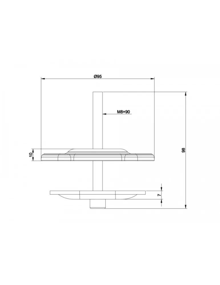 MULTIBRACKETS 5884 Base support de table Multibrackets Deskmount Officeline Grommet Base MULTIBRACKETS MUL5884 | MusicGoodDeal