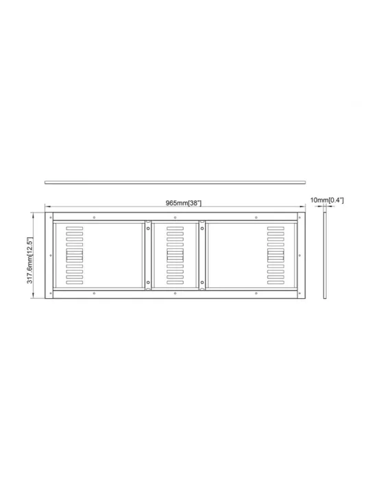 MULTIBRACKETS 5162 Plaque arrière caisson Multibrackets Enclosure 37" Back Plate Blanc