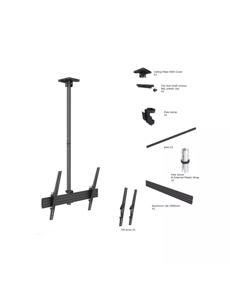MULTIBRACKETS 5778 Support plafond Multibrackets MBC1UHD Ceiling Mount Pro - écran 40"-75" VESA Max 900x600