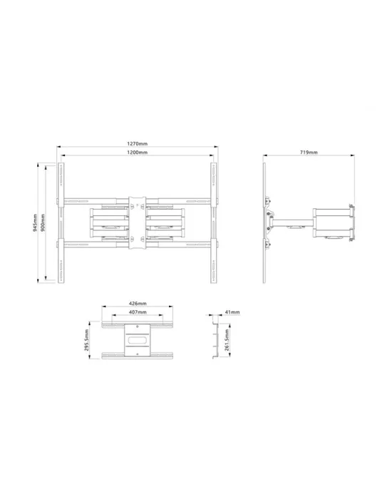 MULTIBRACKETS 3564 Articulated wall support Multibrackets Flexarm Pro 125kg Super Duty Plus 1200x900 for 55 - 110  screens MUL