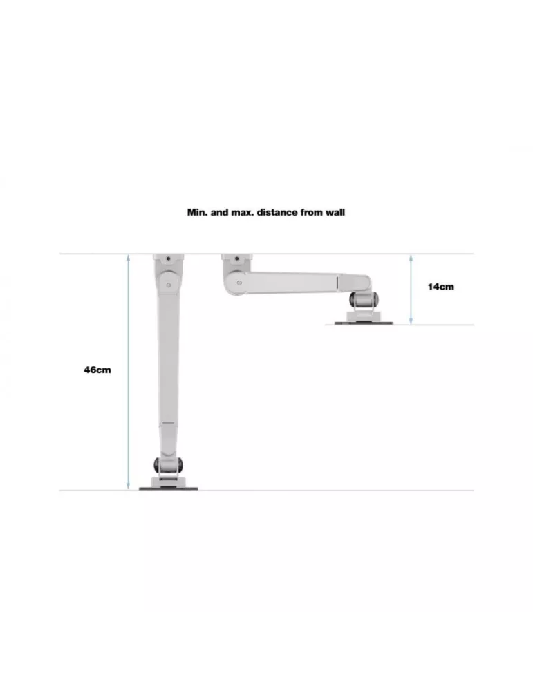 MULTIBRACKETS 1003 Table support Multibrackets Gas Lift Arm Wall Basic for 15 - 32  screen Load 10Kg Vesa Max 100x100 MULTIBRA