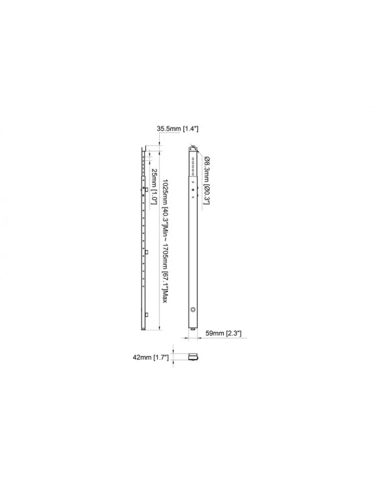 MULTIBRACKETS 3540 Bodenständer für Multibrackets Floorsupport 1025-1075mm Schwarz MULTIBRACKETS MUL3540 | MusicGoodDeal