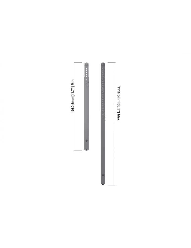 MULTIBRACKETS 3540 Pieds de sol pour support Multibrackets Floorsupport 1025-1075mm Black MULTIBRACKETS MUL3540 | MusicGoodDea